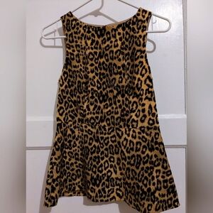 Banana Republic animal print peplum top